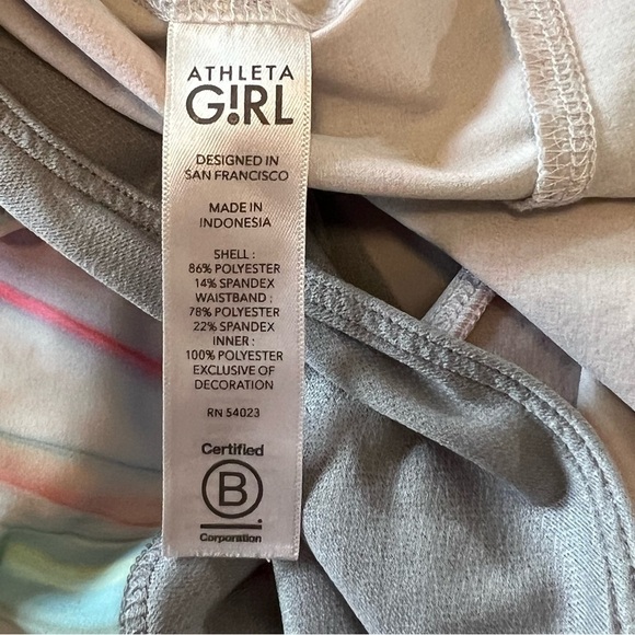ATHLETA GIRL PRINTED RECORD BREAKER 3" SHORT XL 14 colorful athletic - Picture 9 of 11